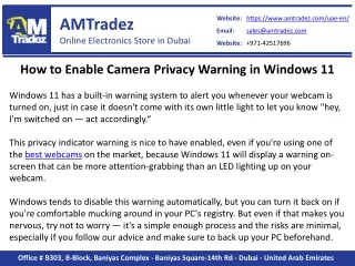 How to Enable Camera Privacy Warning in Windows 11