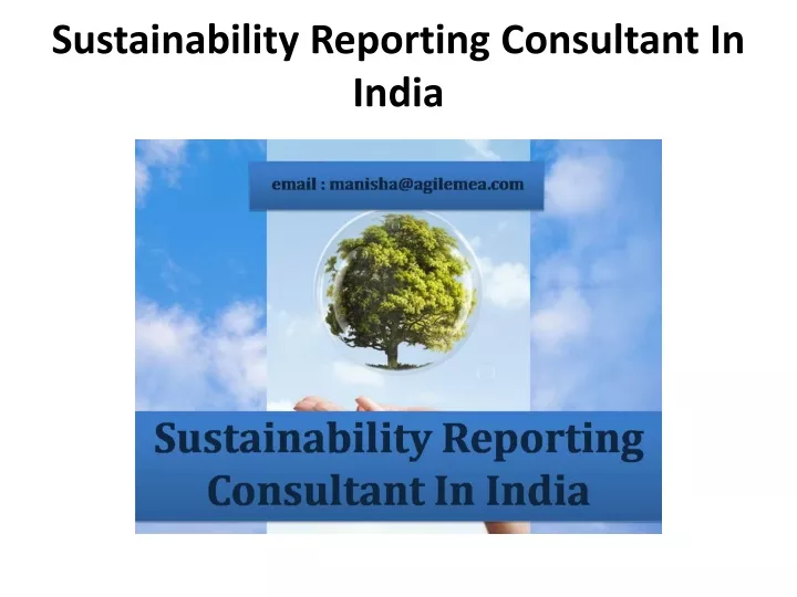 sustainability reporting consultant in india