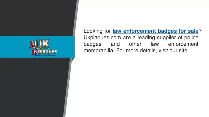 looking for law enforcement badges for sale