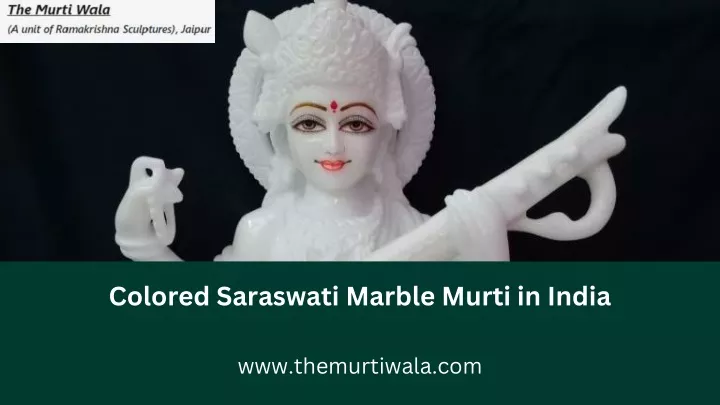 colored saraswati marble murti in india