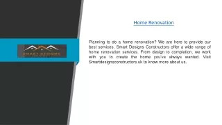 Home Renovation | Smartdesignsconstructors.uk