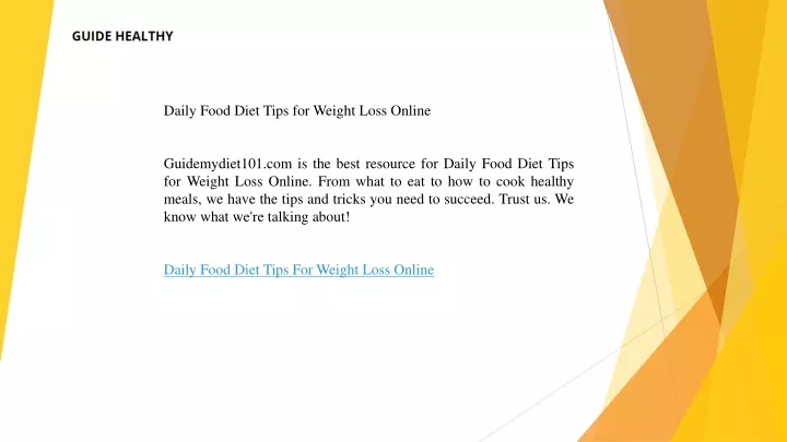 daily food diet tips for weight loss online