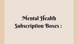 mental health subscription boxes