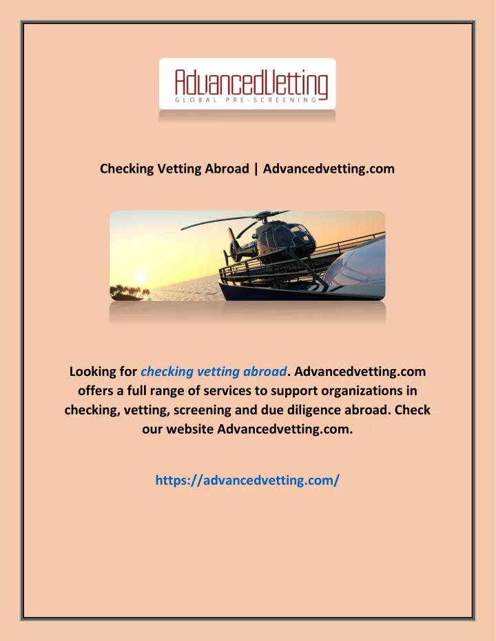 checking vetting abroad advancedvetting com