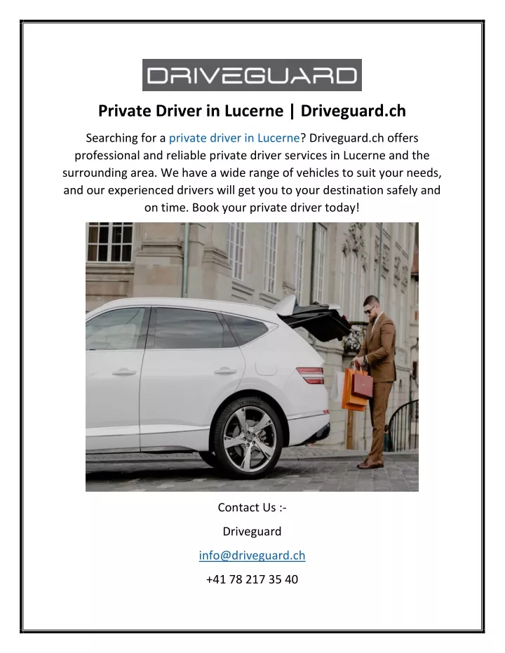 private driver in lucerne driveguard ch