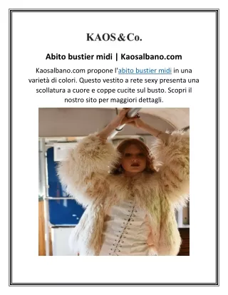 abito bustier midi kaosalbano com