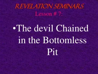 revelation seminars lesson 7