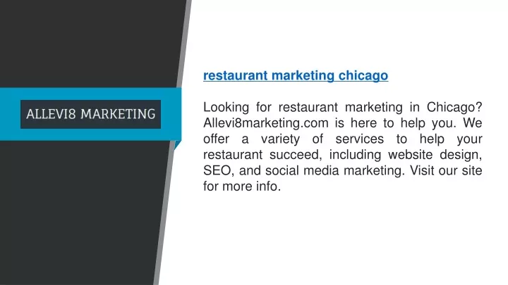 restaurant marketing chicago looking