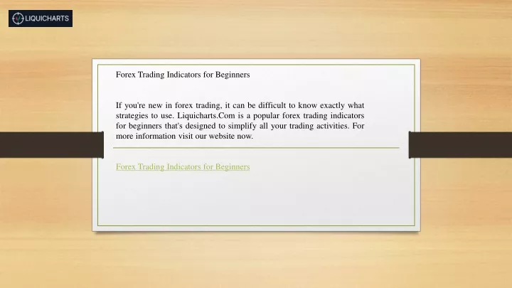 forex trading indicators for beginners