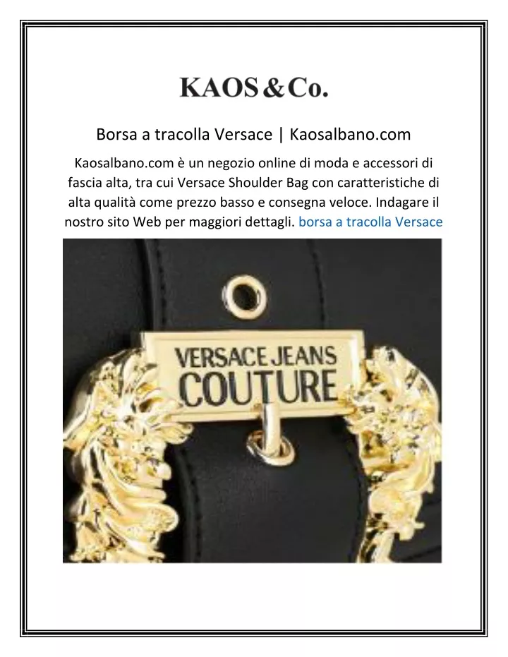 borsa a tracolla versace kaosalbano com