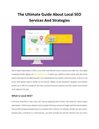 Why Local Business Service Need Local SEO?