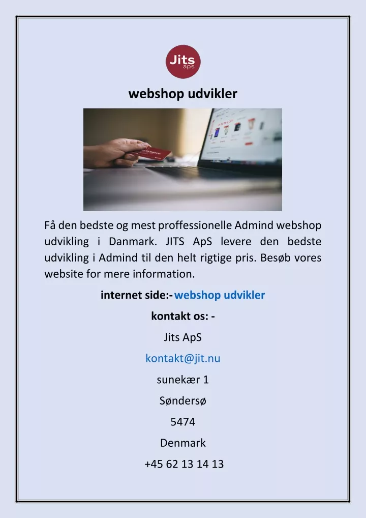 webshop udvikler