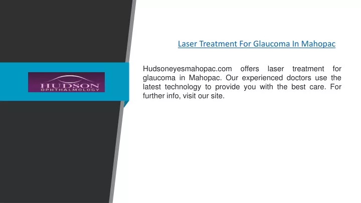laser treatment for glaucoma in mahopac