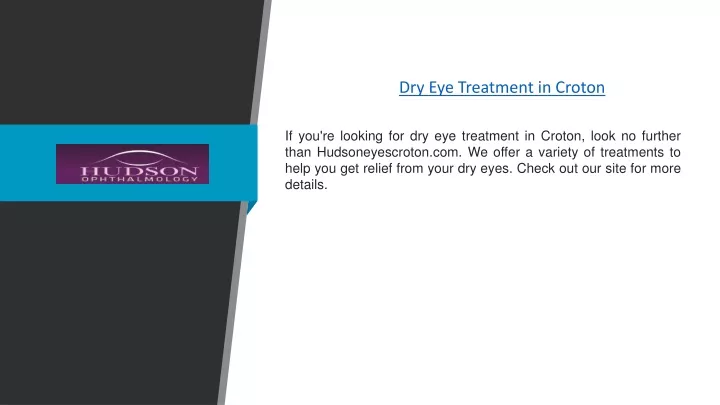 dry eye treatment in croton