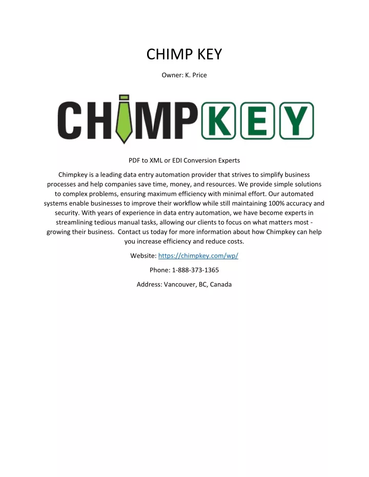 chimp key