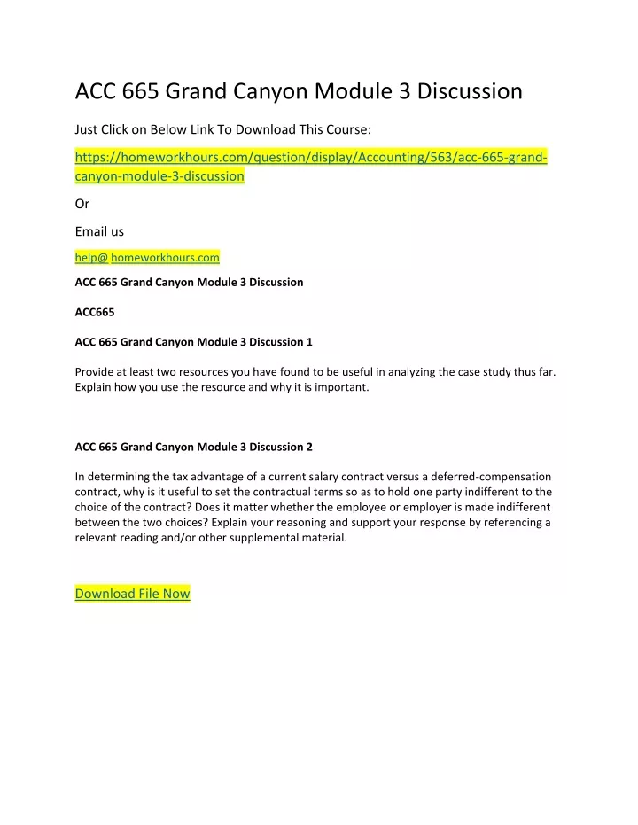 acc 665 grand canyon module 3 discussion