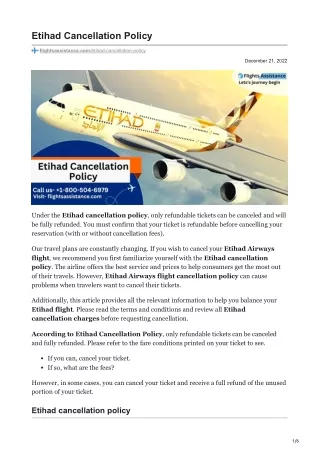 etihad cancellation policy