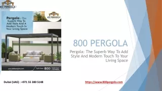 800 pergola