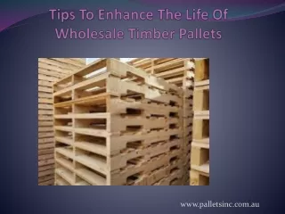 Tips to Enhance the Life of Wholesale Timber Pallets