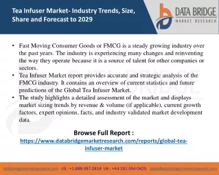 tea infuser market industry trends size share