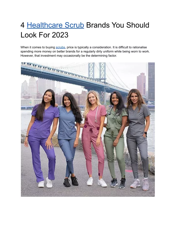 4 healthcare scrub brands you should look for 2023