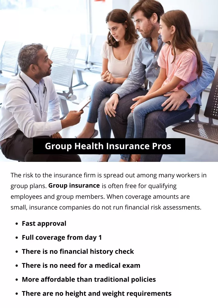 group health insurance pros