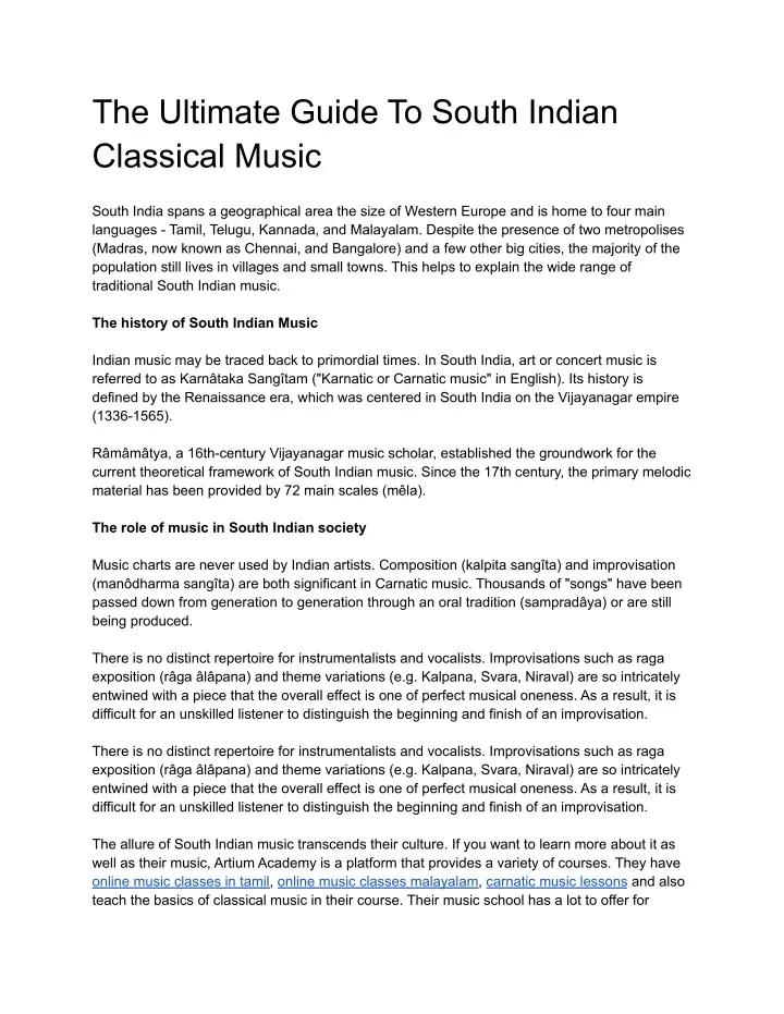 PPT The Ultimate Guide To South Indian Classical Music PowerPoint ppt-the-ultimate-guide-to-south-indian-classical-music-powerpoint