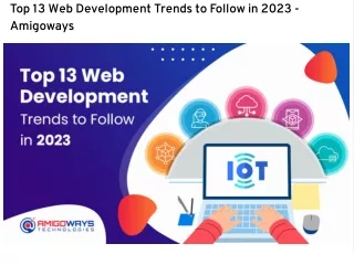 Top 13 Web Development Trends to Follow in 2023 - Amigoways