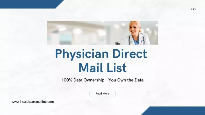 physician direct mail list 100 data ownership