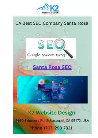 CA Best SEO Company Santa Rosa