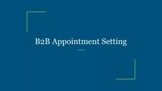 B2B Appointment Setting