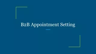 b2b appointment setting