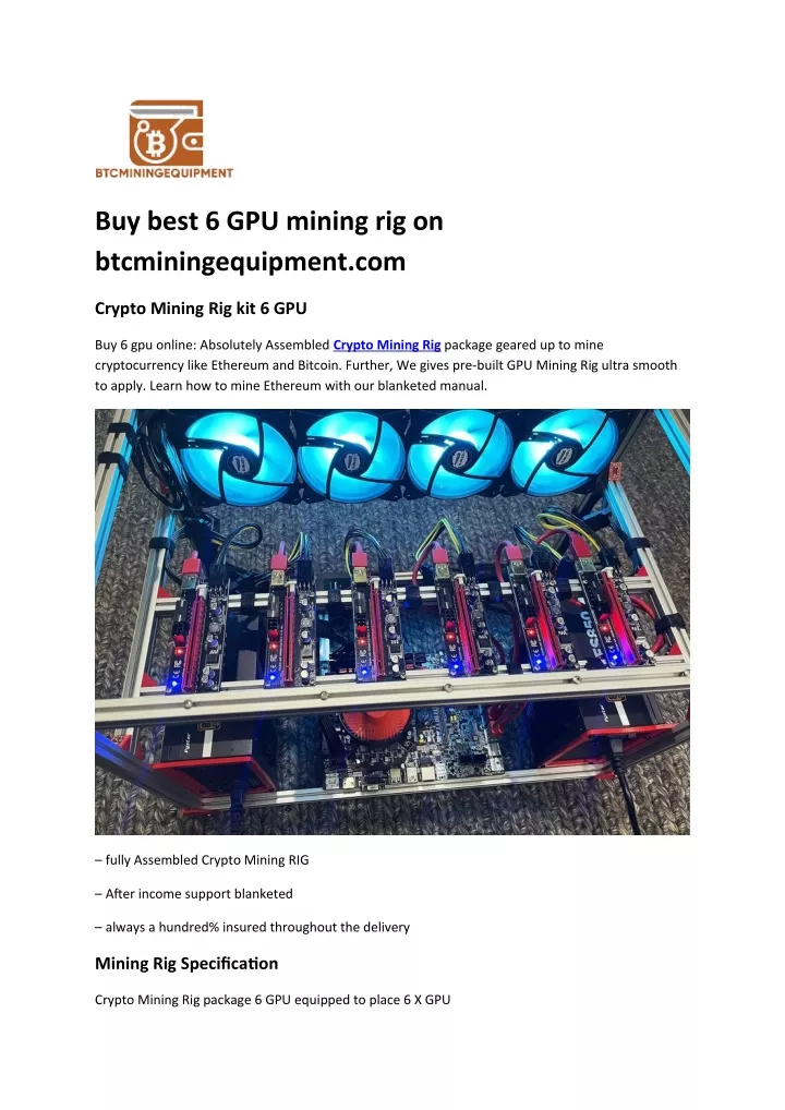 buy best 6 gpu mining rig on btcminingequipment