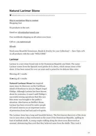 natural larimar stone