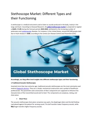 stethoscope market different types and their