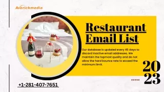 restaurant email list