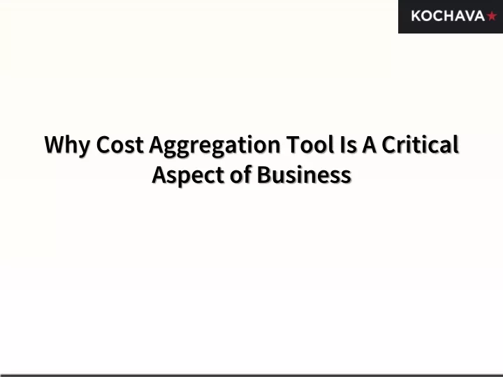 why cost aggregation tool is a critical aspect