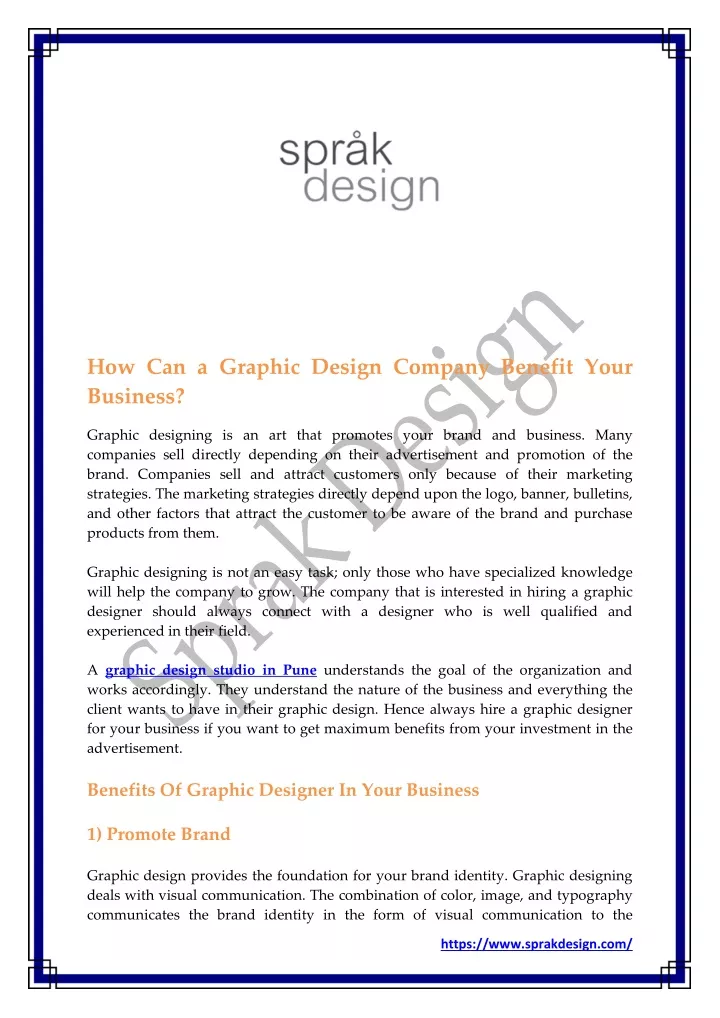 how can a graphic design company benefit your