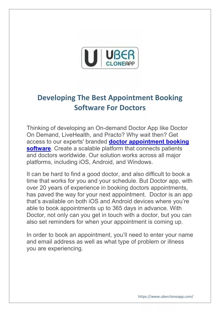 developing the best appointment booking software