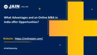 What Advantages and an Online MBA in India offer Opportunities_