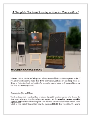 A Complete Guide to Choosing a Wooden Canvas Stand