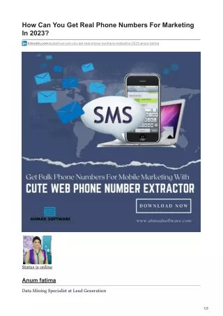 how can you get real phone numbers for marketing