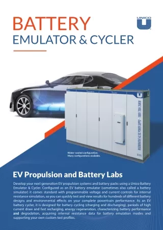 EV Battery Emulators | Electric Vehicle Testing - Uncio