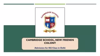 cambridge school new friends colony admission
