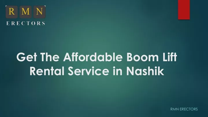 get the affordable boom lift rental service in nashik