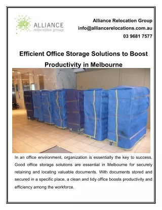 Efficient Office Storage Solutions to Boost Productivity in Melbourne
