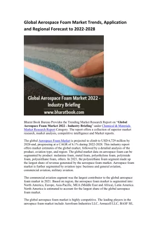 global aerospace foam market trends application