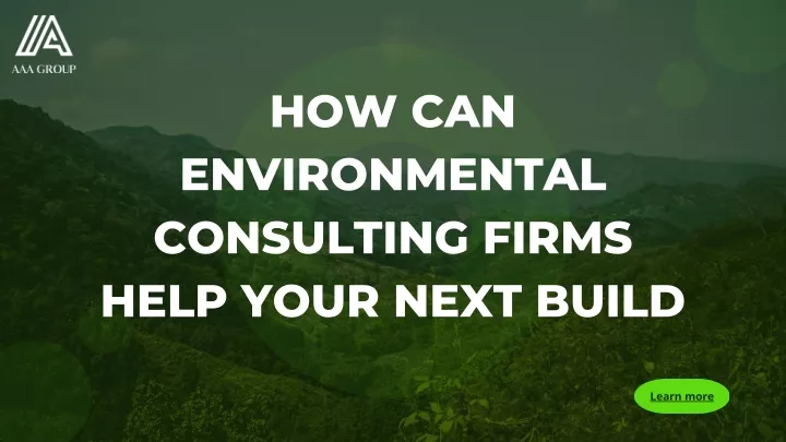 how can environmental consulting firms help your