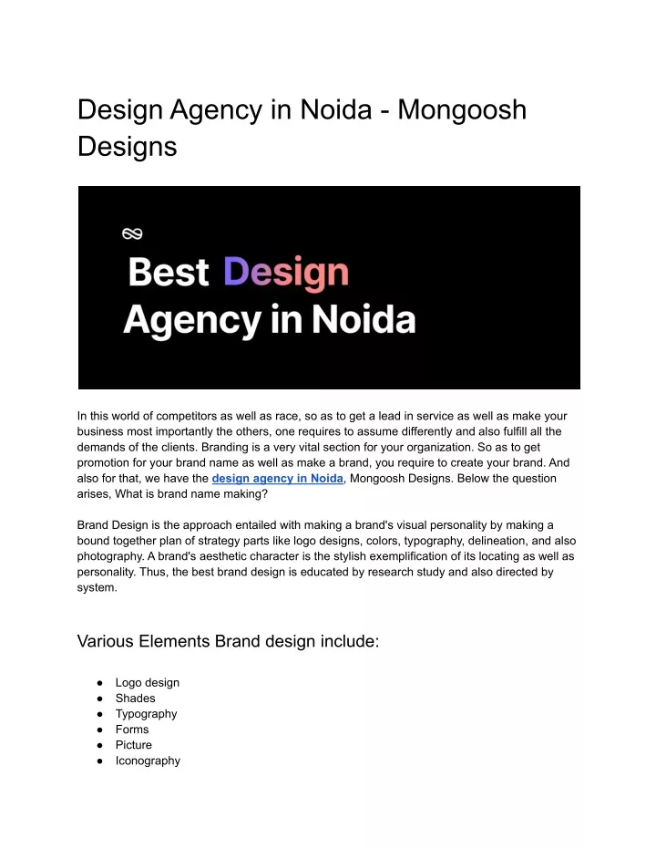 design agency in noida mongoosh designs