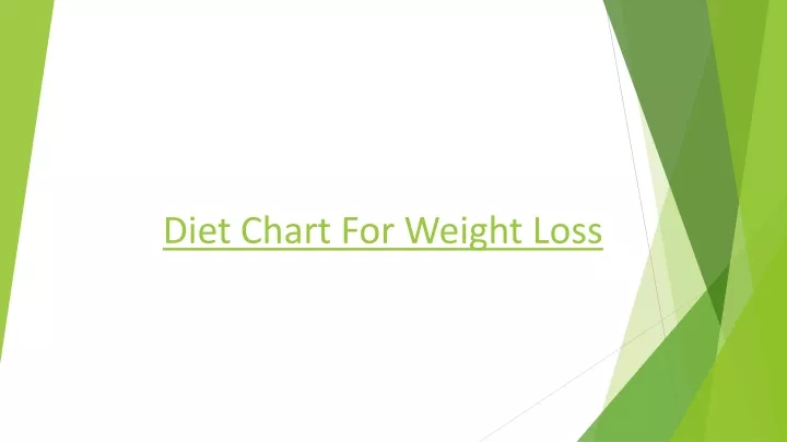 diet chart for weight loss